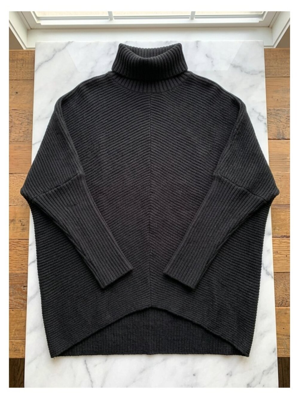 Women's Oversized Turtleneck Batwing Tunic Sweater Fall